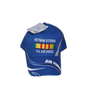 US Air Force Vietnam Veteran Blue Baseball Hat NWT